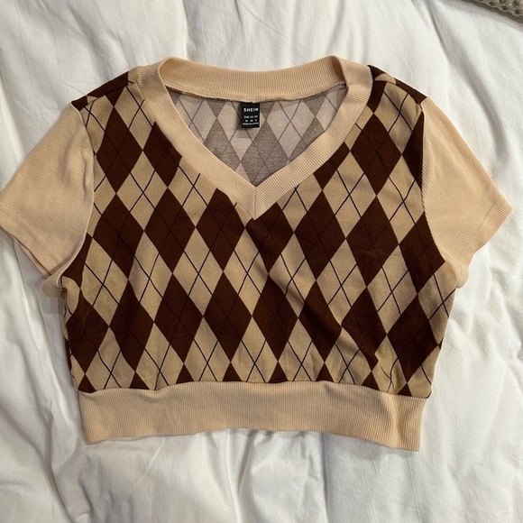 Plaid checkered crop top​​​​​ - Picture 2 of 3
